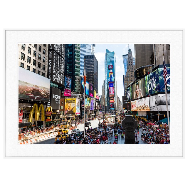 アメリカ写真 ニューヨーク タイムズ・スクエア インテリアアートポスター額装 AS4846