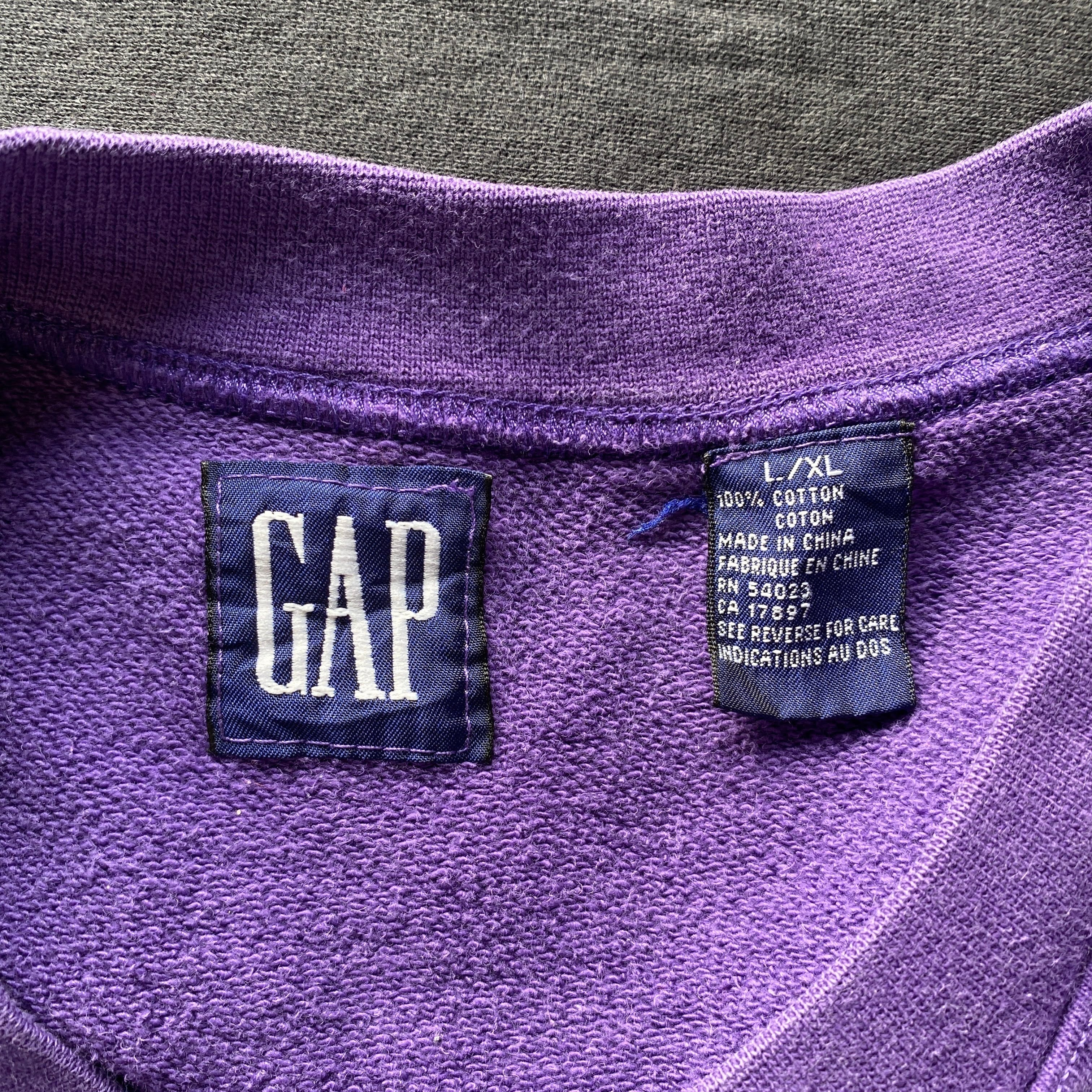 【Old Gap】90sビッグプリント スウェットトレーナー紫 オールドギャップ