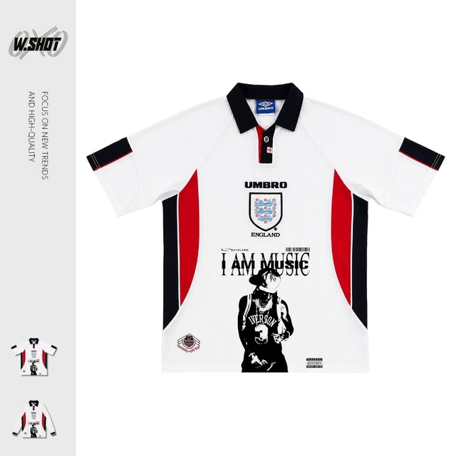 VINTAGE ストリート I AM MUSIC サッカーTシャツ T2280