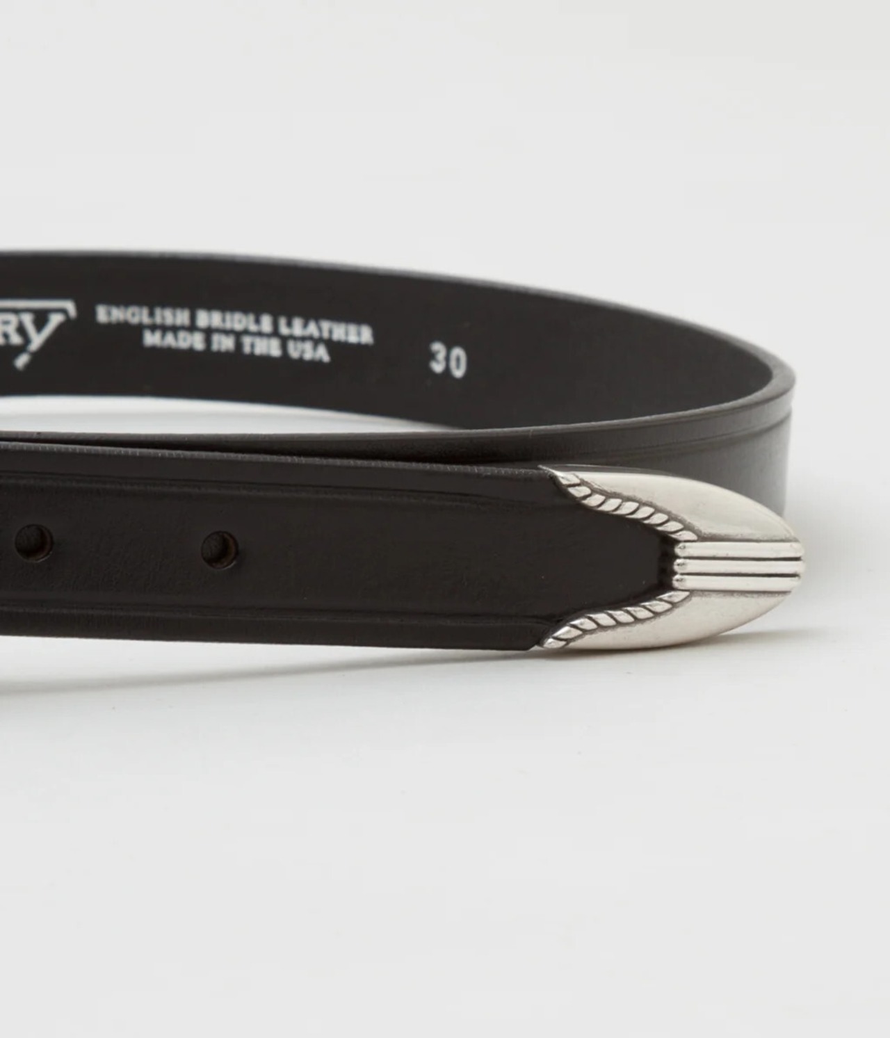 TORY LEATHER   / 1 inch "3 -Piece Silver Buckle Belt(BLACK×NICKEL)