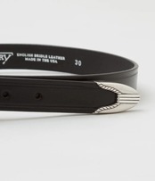 TORY LEATHER   / 1 inch "3 -Piece Silver Buckle Belt(BLACK×NICKEL)