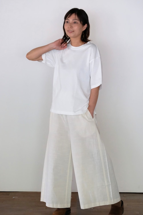 coromo naturel 会津木綿はかまパンツ