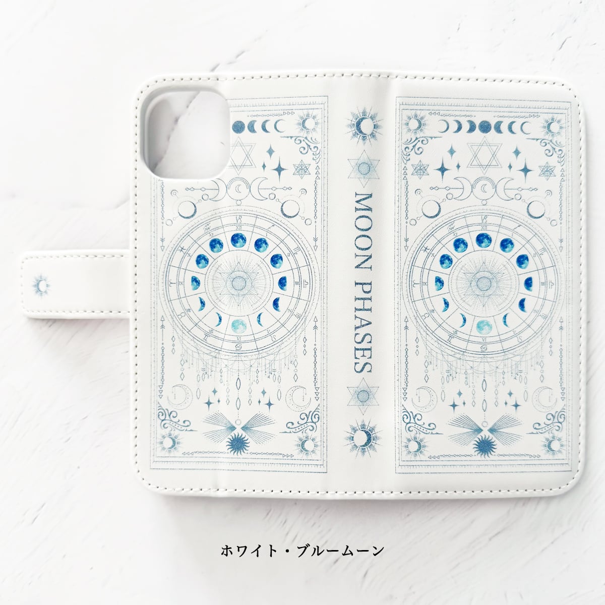 月の満ち欠け・12星座 スマホケース 手帳型スマホケース iPhoneケース