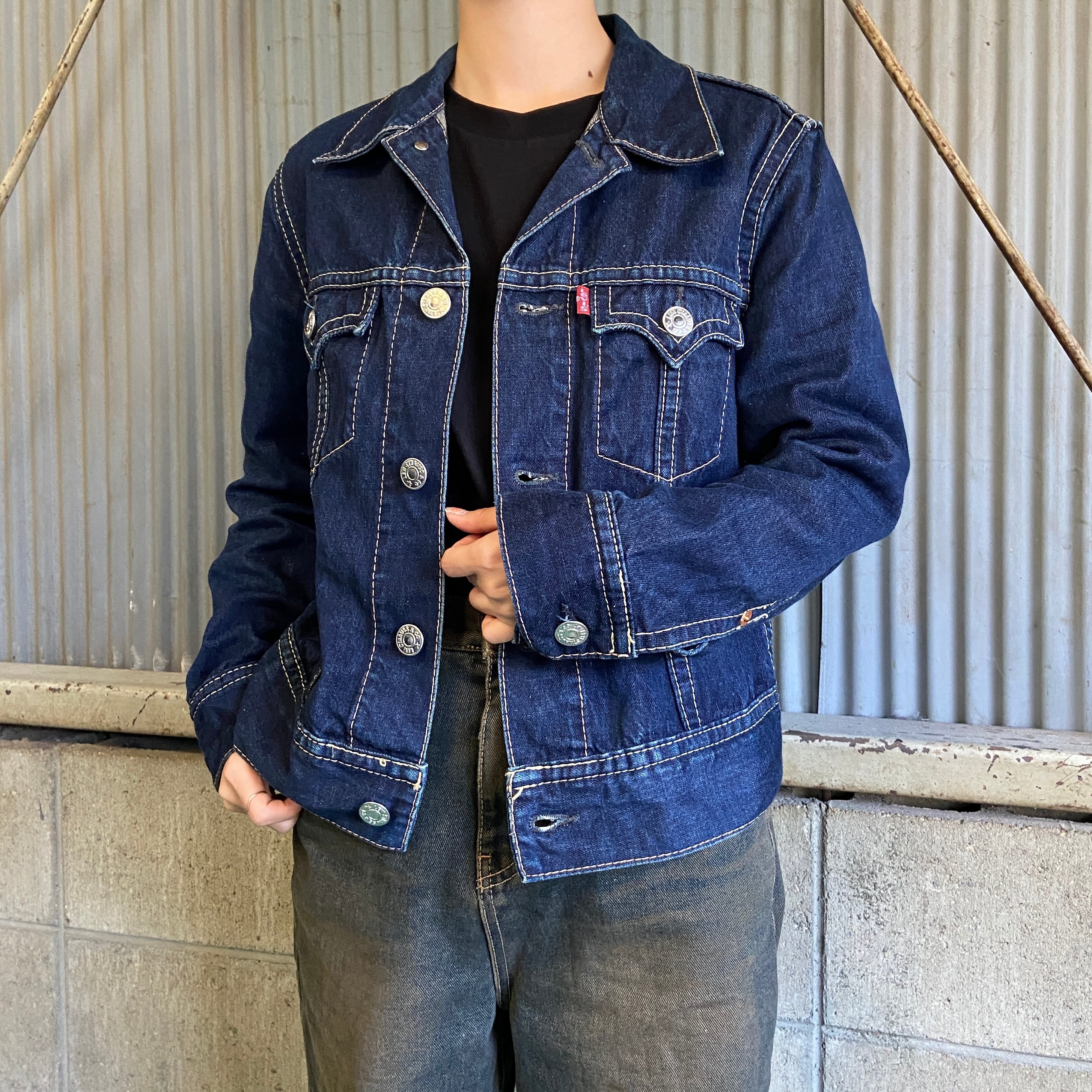 00年代 Levi's ユーロリーバイス デニムジャケット レディースS 古着