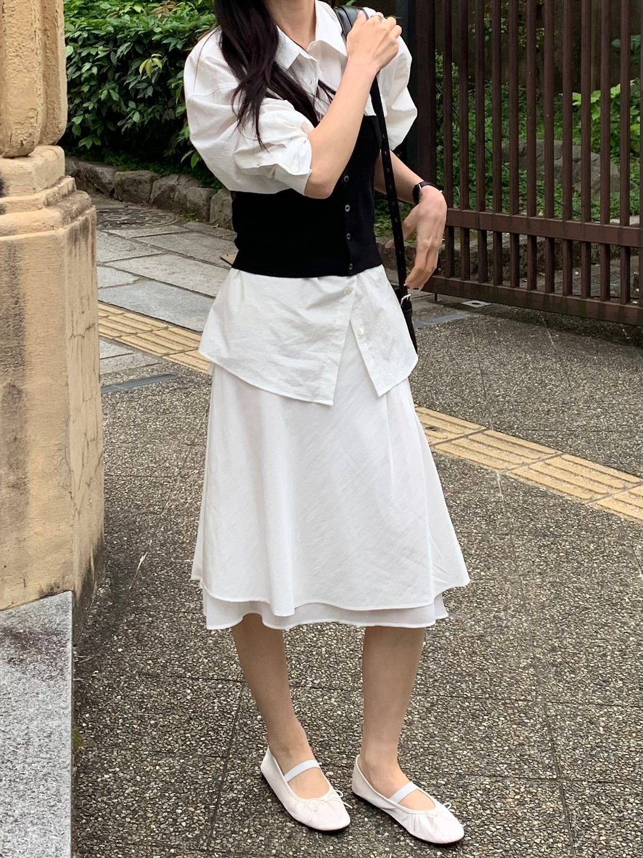 (予約) verveine / Layered string midi skirt