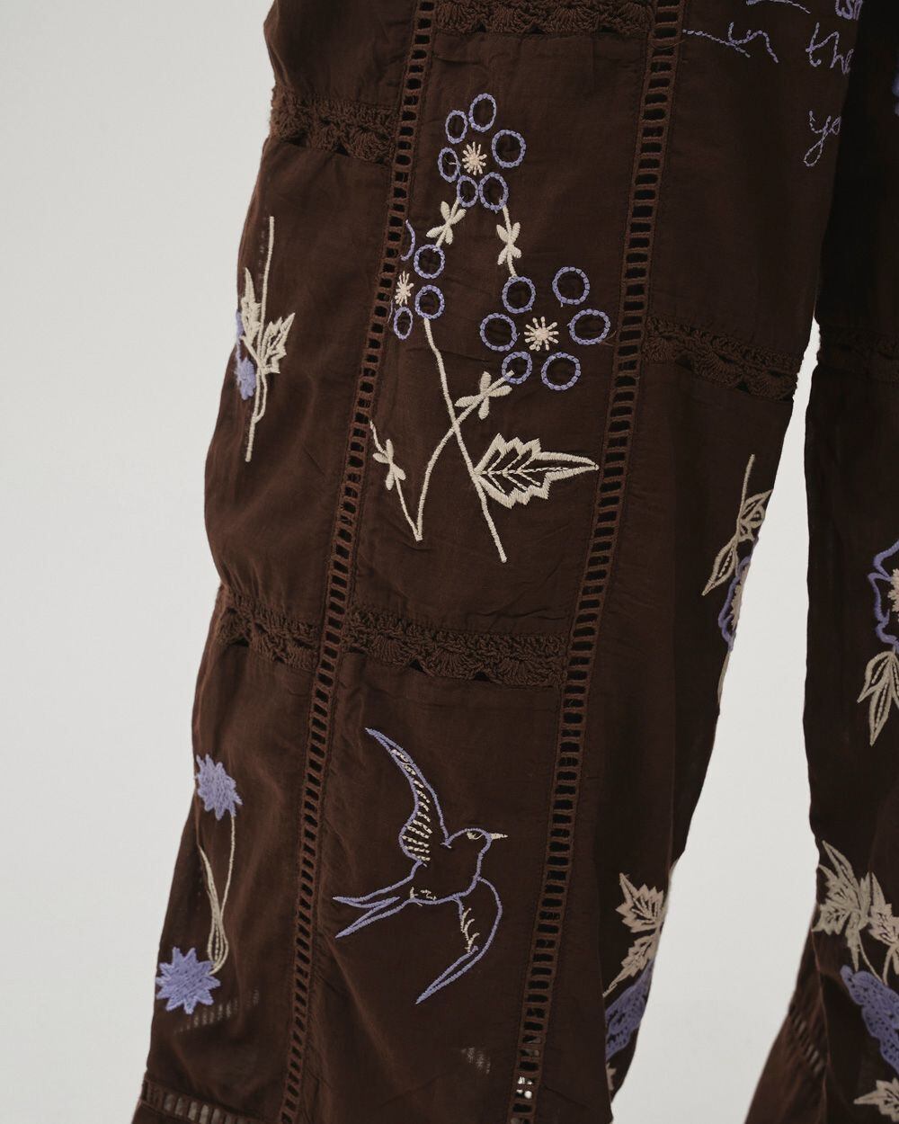 TODAYFUL(トゥデイフル) Embroidery Patchwork Trousers | サウス