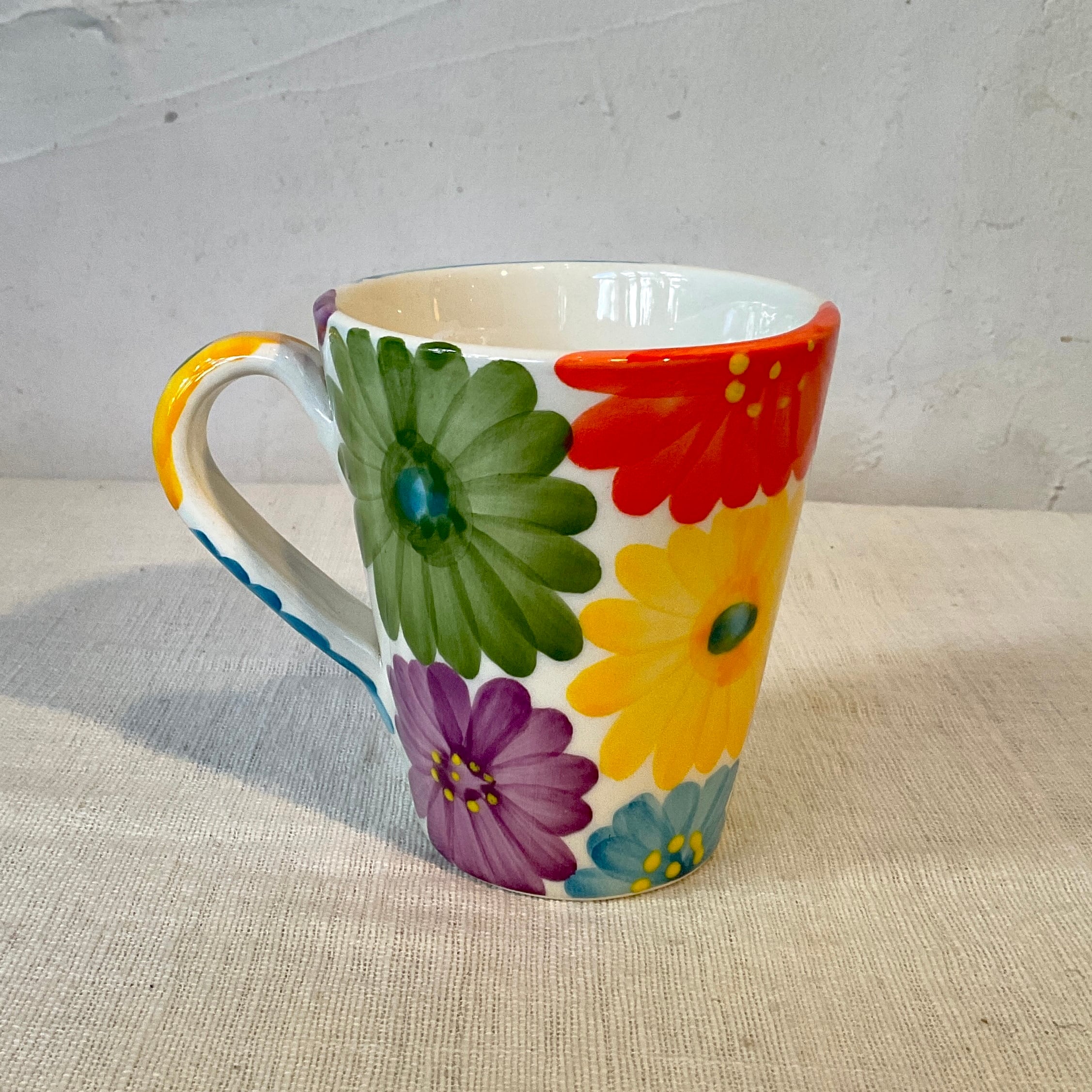 スペイン陶器】マグカップ（カラフル花） | 照明＆エシカルライフ