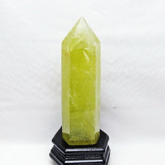 1.3Kg シトリン 六角柱 シトリンクォーツ ポイント 台座付属 一点物 152-4175