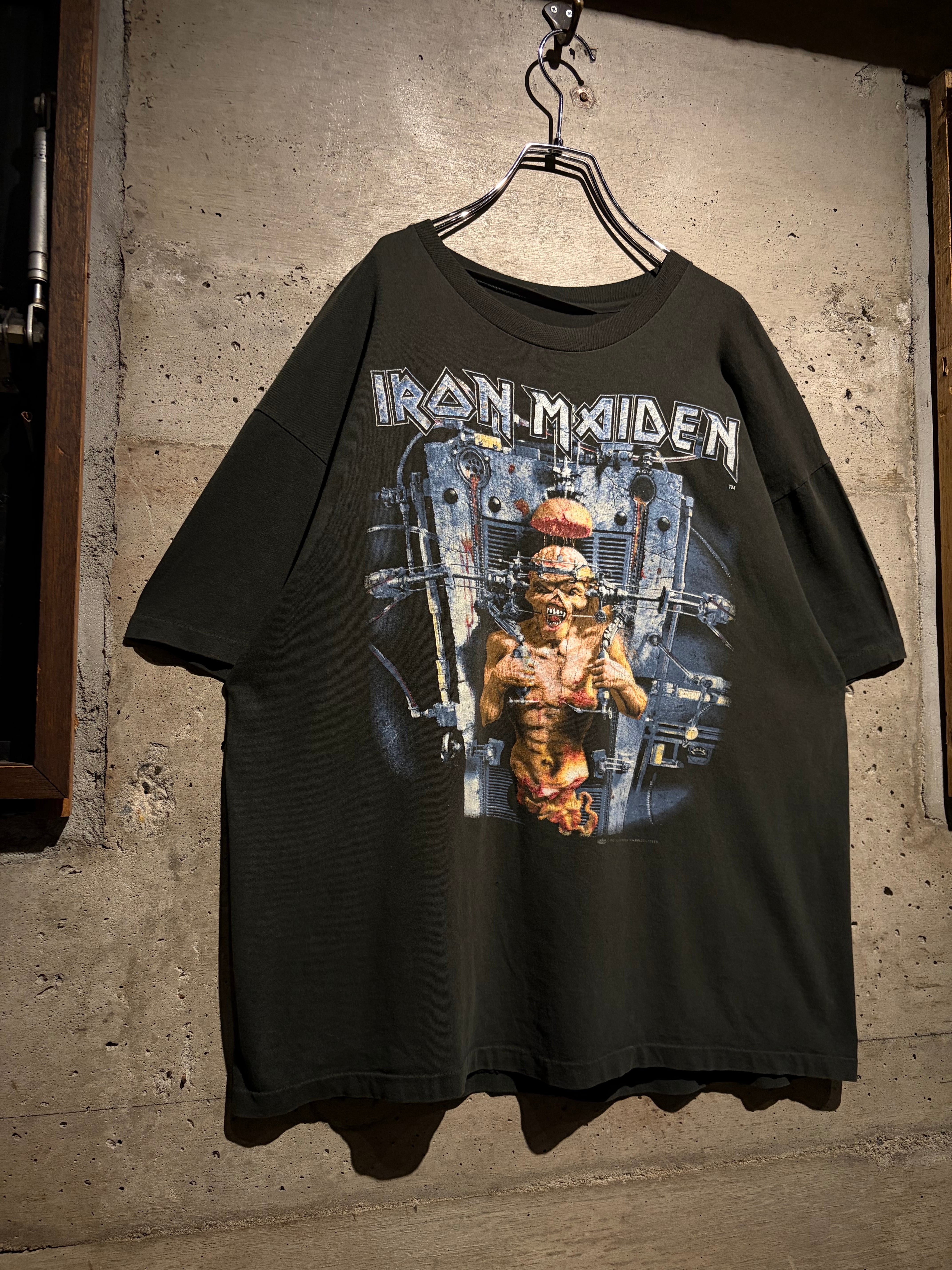Caka】90's “IRON MAIDEN”“The X Factor” Vintage Loose T-Shirt