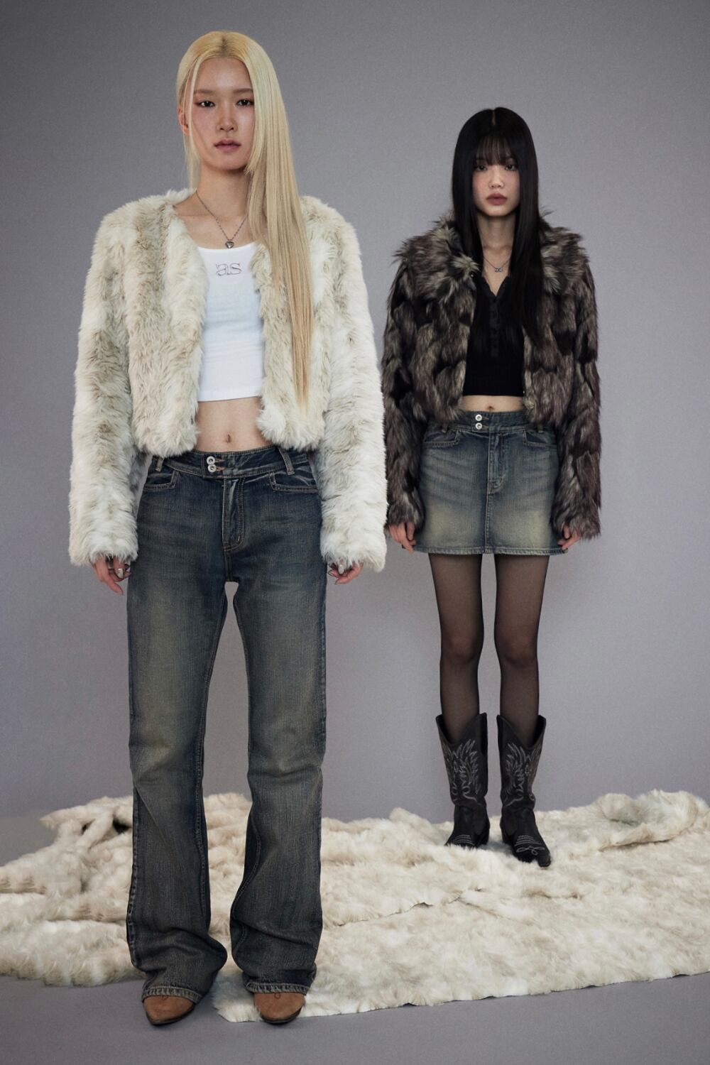 中古][as”on] FUR JACKET / IVORY 正規品 韓国ブランド 韓国通販 韓国