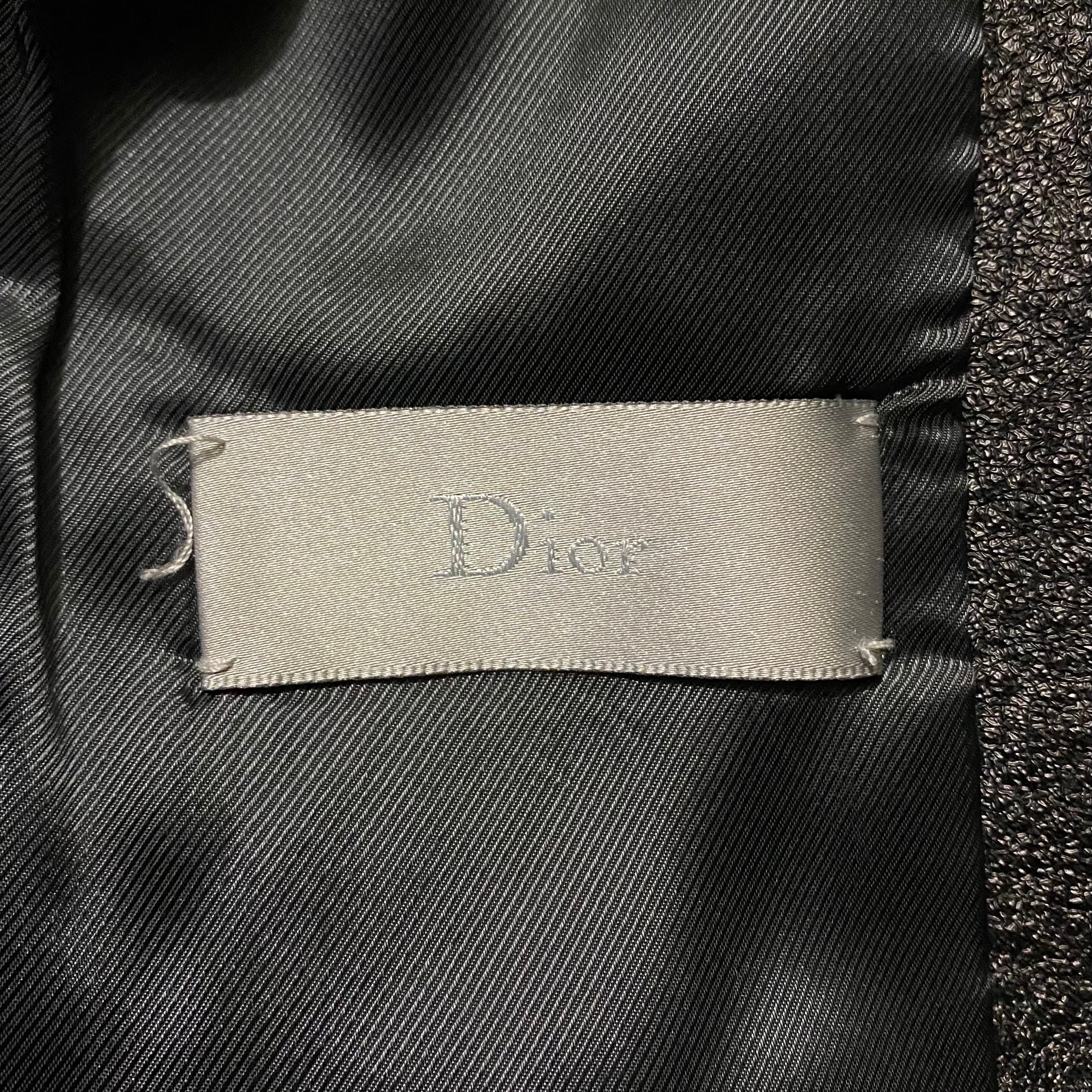 archive DIOR HOMME cross pocket destroyed leather jacket | NOIR ONLINE