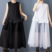 チュールスカート風 ロングシャツ 30194