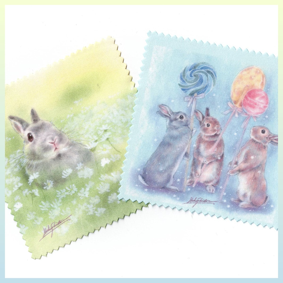 しらとあきこ めがね拭き うさぎ クリーナークロス | うさぎセレクト