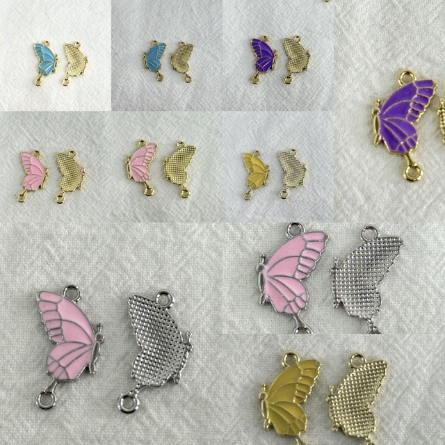 蝶モチーフの友情ネックレス・アクセサリーパーツ