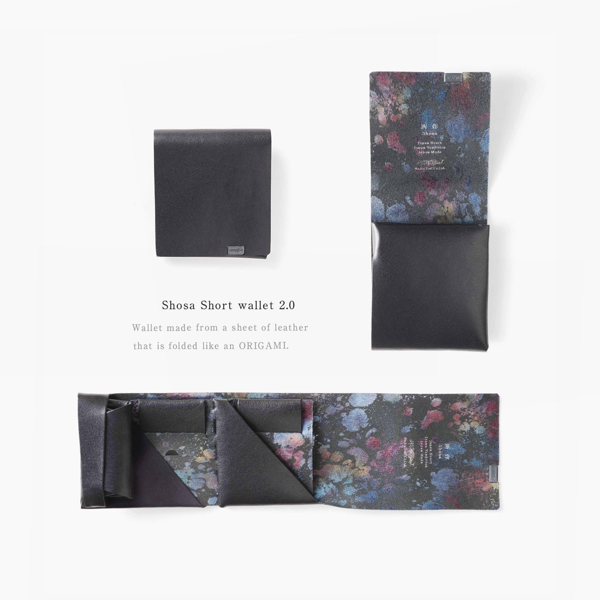 Aurora ショートウォレット2.0 ブラック×オーロラ | 所作 Shosa