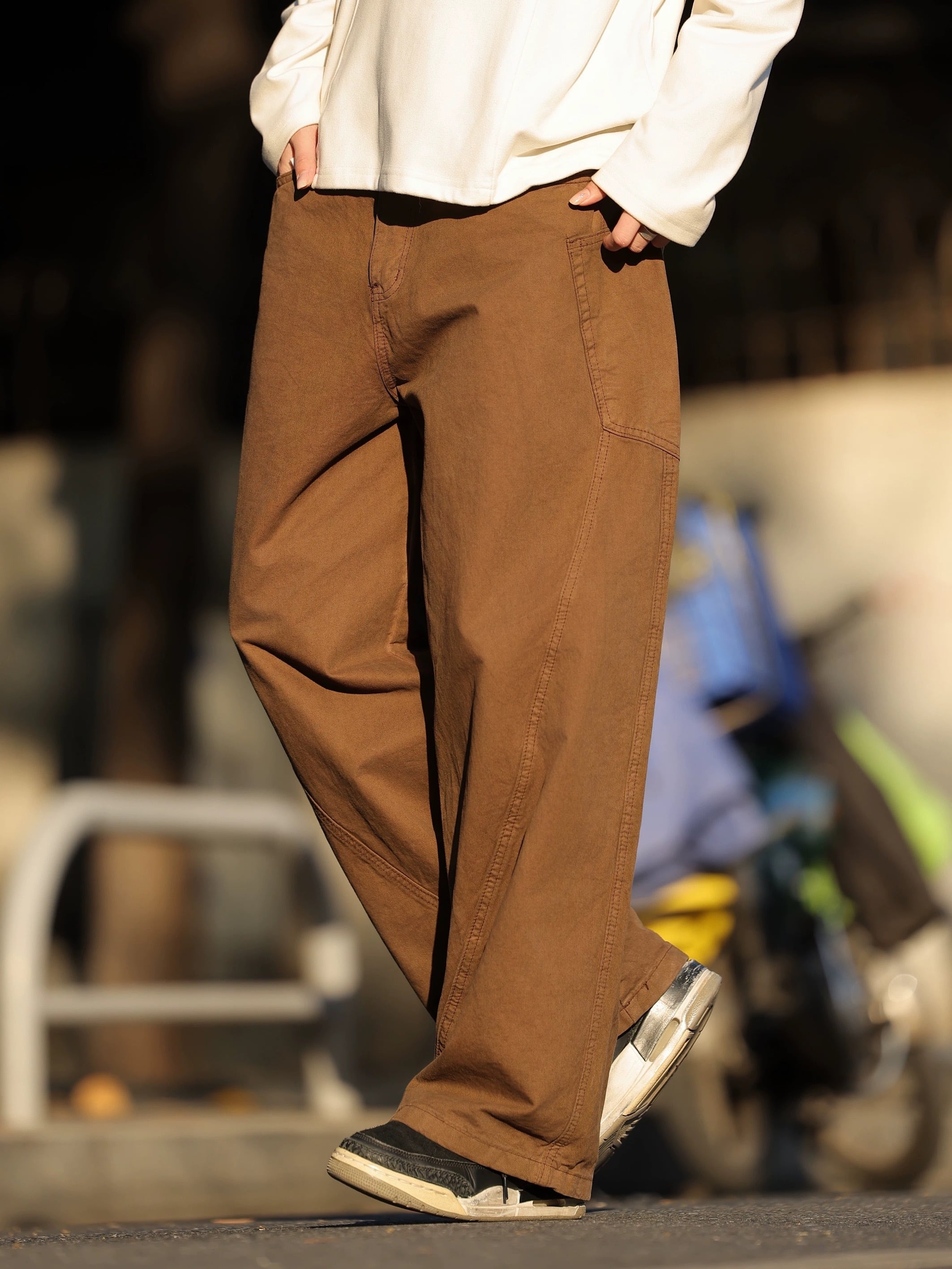 ワイドコットンワークパンツ / Wide Cotton Work Pants