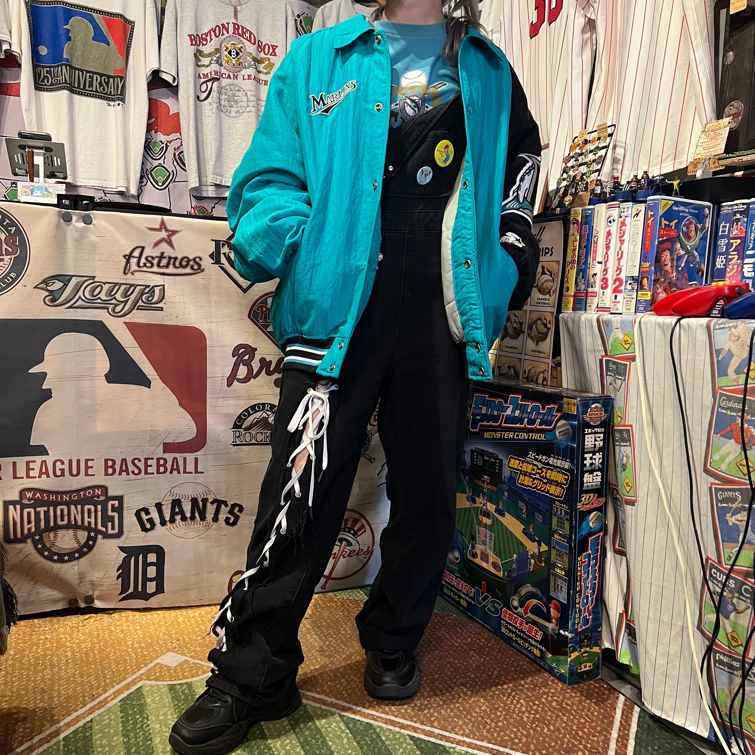 MLB 90s フロリダ・マーリンズ 切り替え スタジャン | 古着屋サト