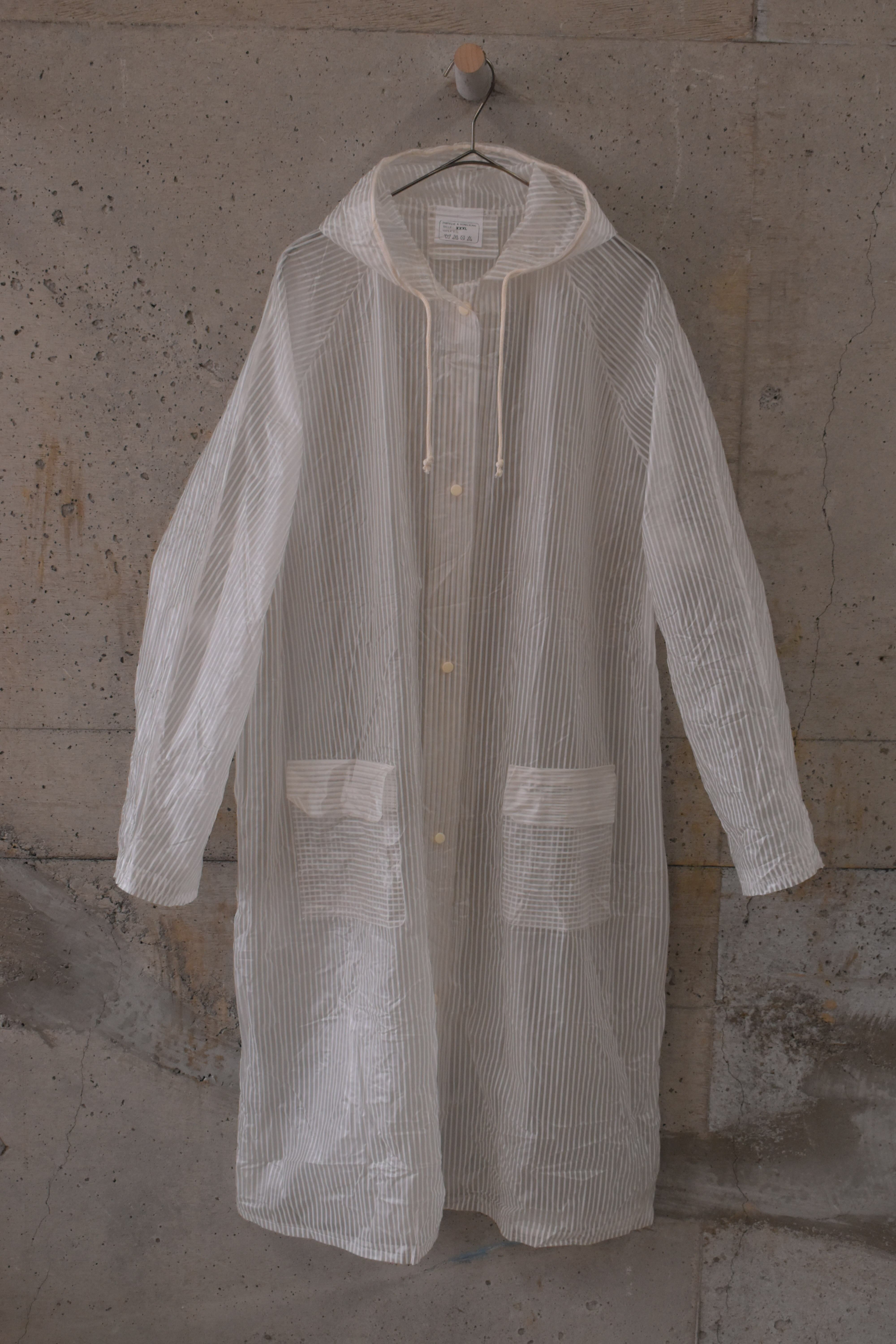 Striped raincoat