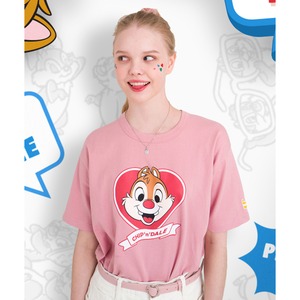 [MAINBOOTH] Chip n Dale Valentine T-shirt(PINK) 正規品 韓国 ブランド 半袖 T-シャツ