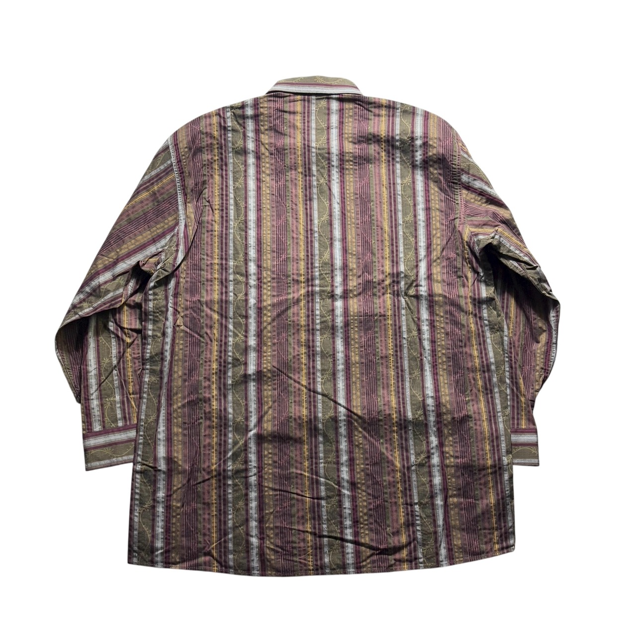 MISSONI cotton × camel botanical woven stripe shirt