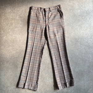 1970s Check Flare Pants W33 L32 H634