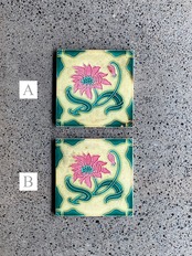 Vintage majolica tile