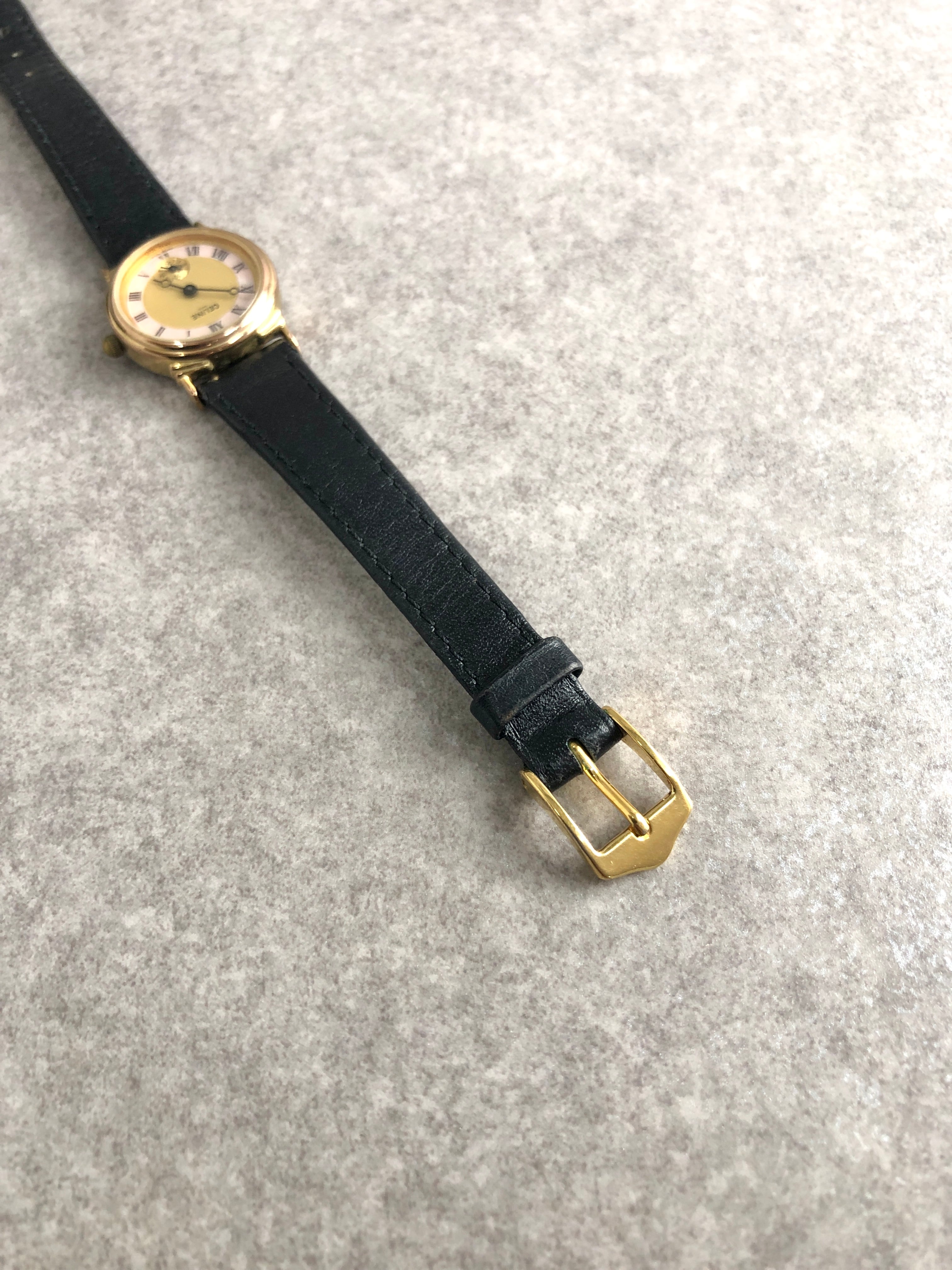 CELINE 腕時計 クォーツ ゴールド/ブラック CELINE セリーヌ 腕時計 ブラック クォーツ vintage ヴィンテージ