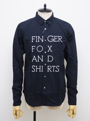 FINGER FOX AND SHIRTS (フィンガーフォックスアンドシャツ) 60/-Typewriter FFS Shirts / NAVY   FFS-0002-68　