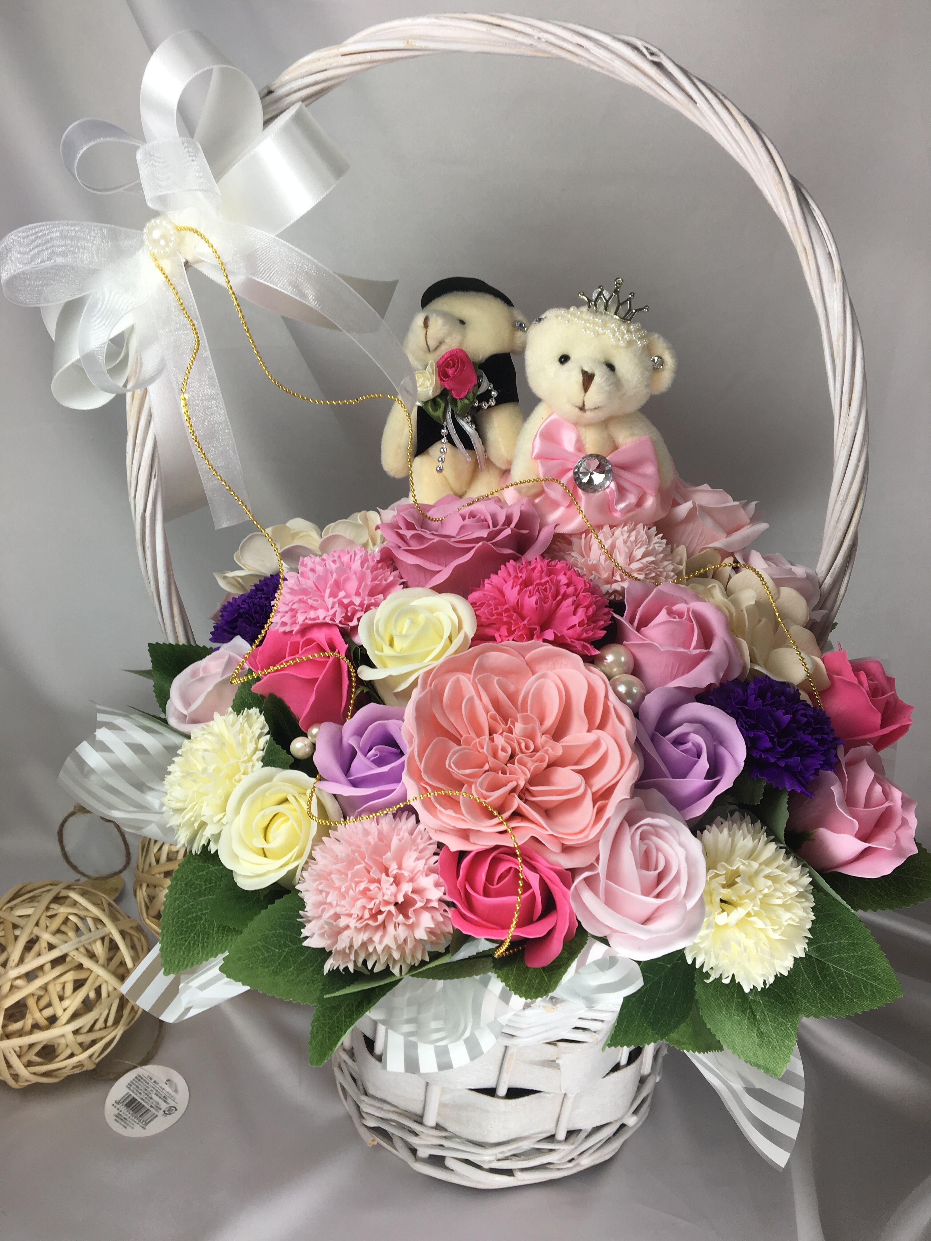 ハート　花かご　ブライダル　置物 ハート 花かご ブライダル 置物 【公式通販】