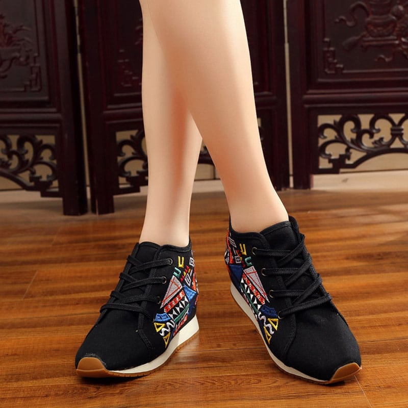 秋水婉若シリーズ 2color 刺繍靴 手作り靴 チャイナ靴 35 36 37 38 39 40 41 カジュアル スポーツ風 Elegant