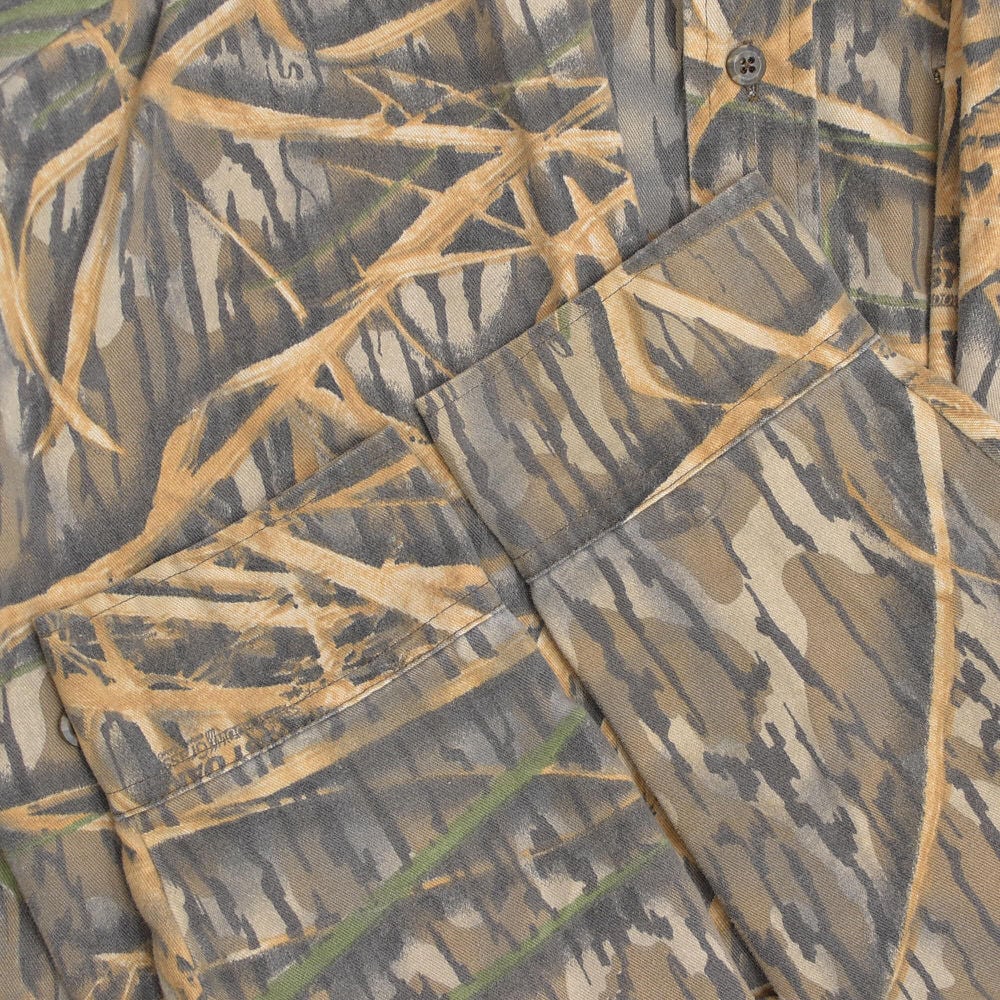 80～90s MOSSY OAK リアルツリーカモ シャモアクロス コットンシャツ