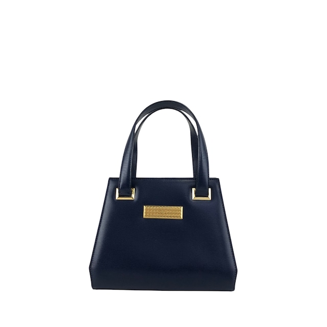 Christian Dior クリスチャン ディオール ハンドバッグ ネイビー CDプレートロゴ レザー ミニバッグ vintage ヴィンテージ オールド tx5uyv