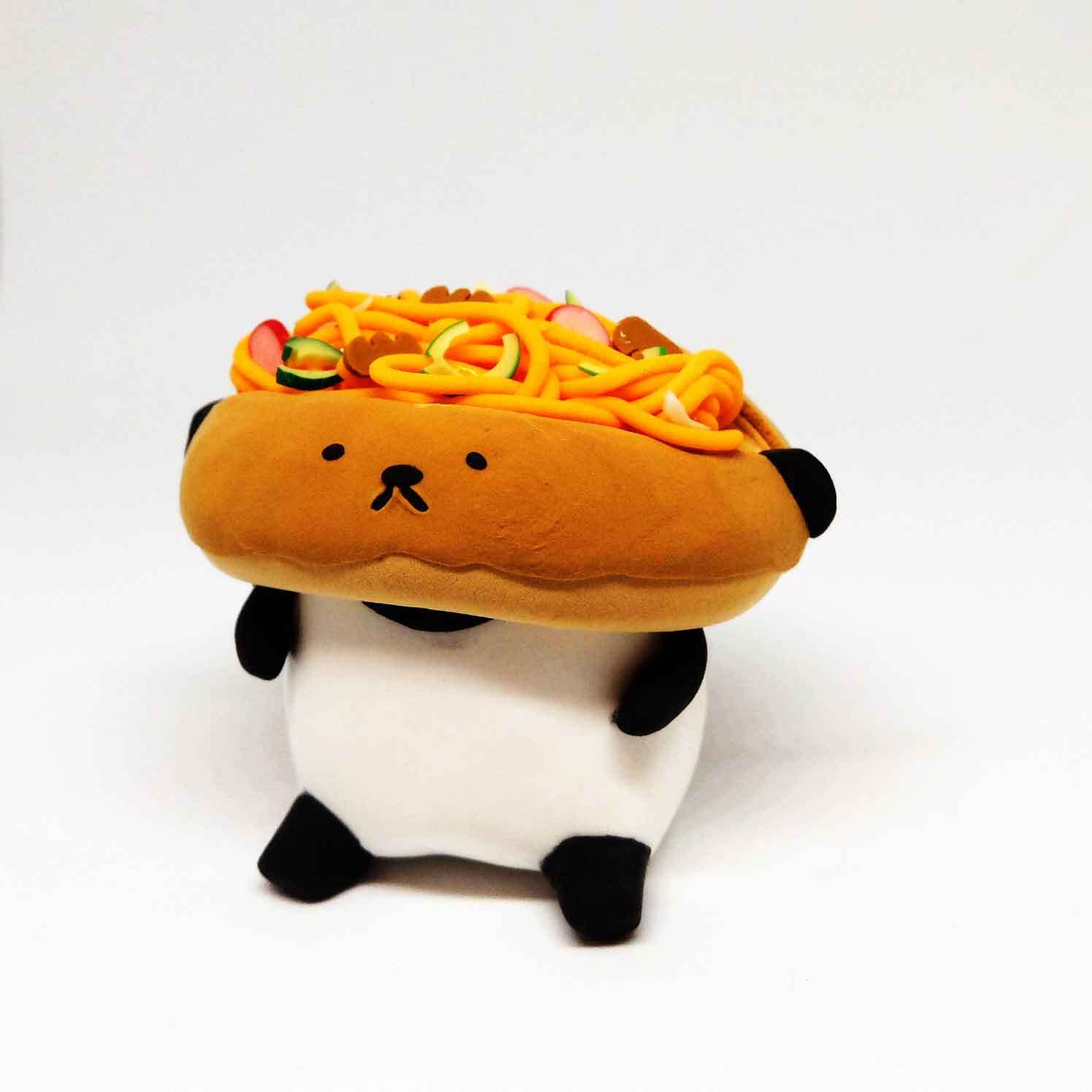 ナポリタンコッペパンダ / 紙粘土 / カトコト