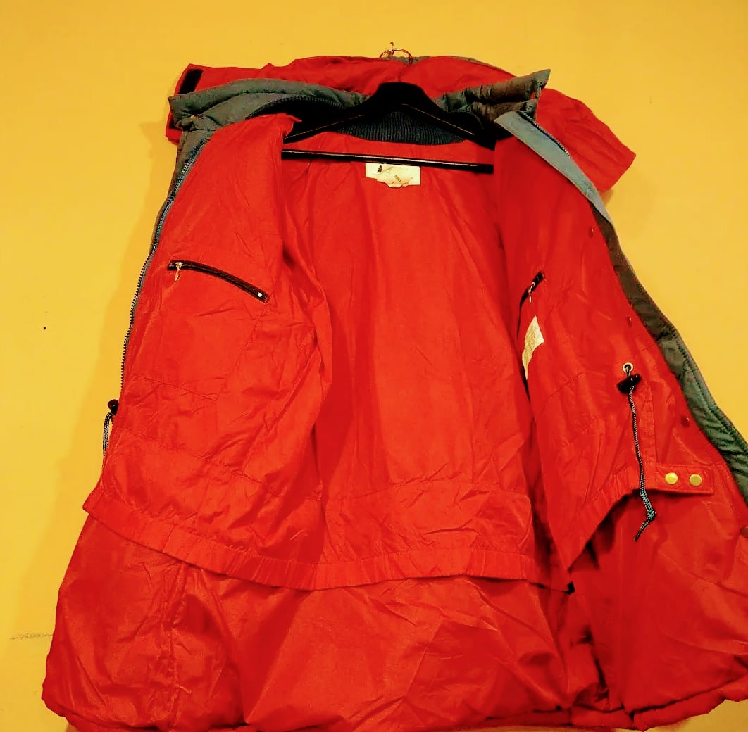 80s rei down jaket with foody | What