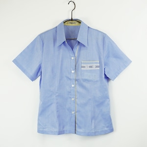 綿ポリ エコへリンボン 半袖 シャツ カラー3色 [MINSAH] レディース かりゆしウェア