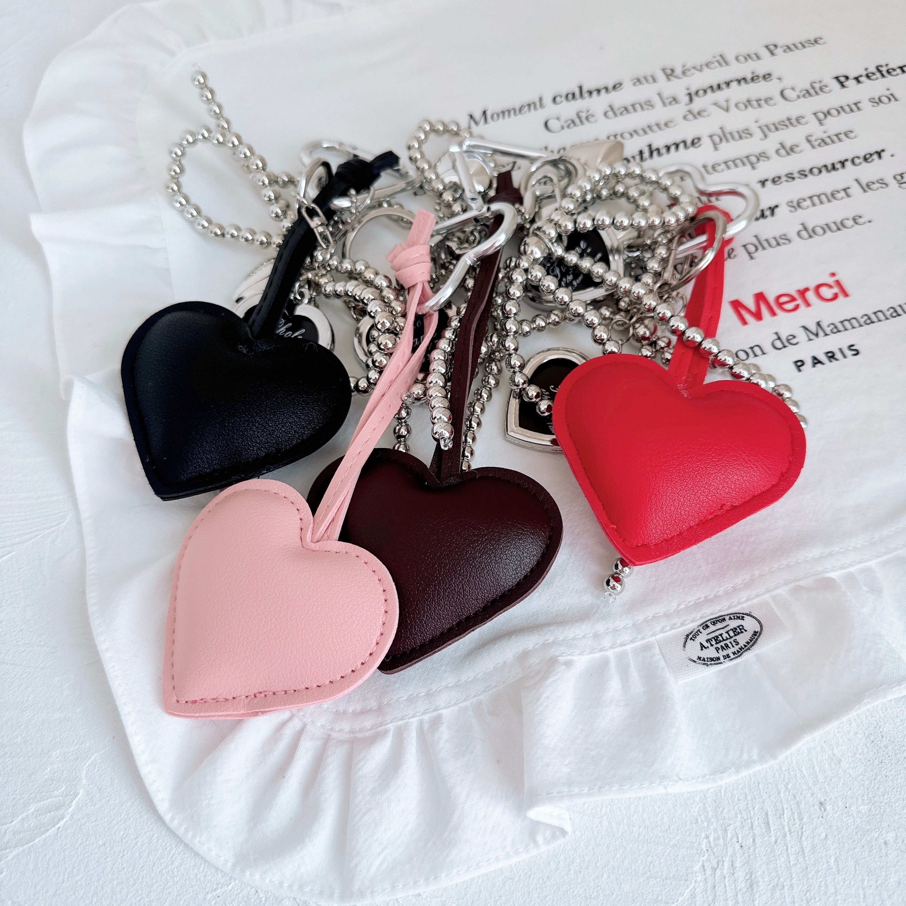 ハートのお名前バックチャーム