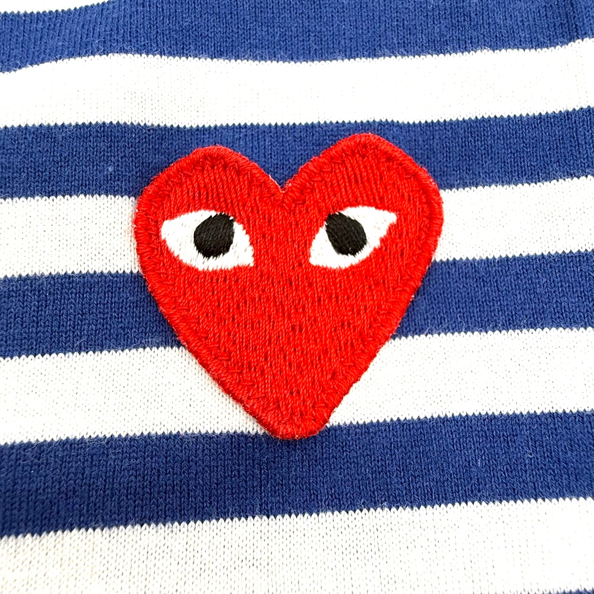 Comme des Garcons Play 装飾 ストライプ T シャツ Comme des Garcons PLAY Long Sleeve T-Shirts Stripe