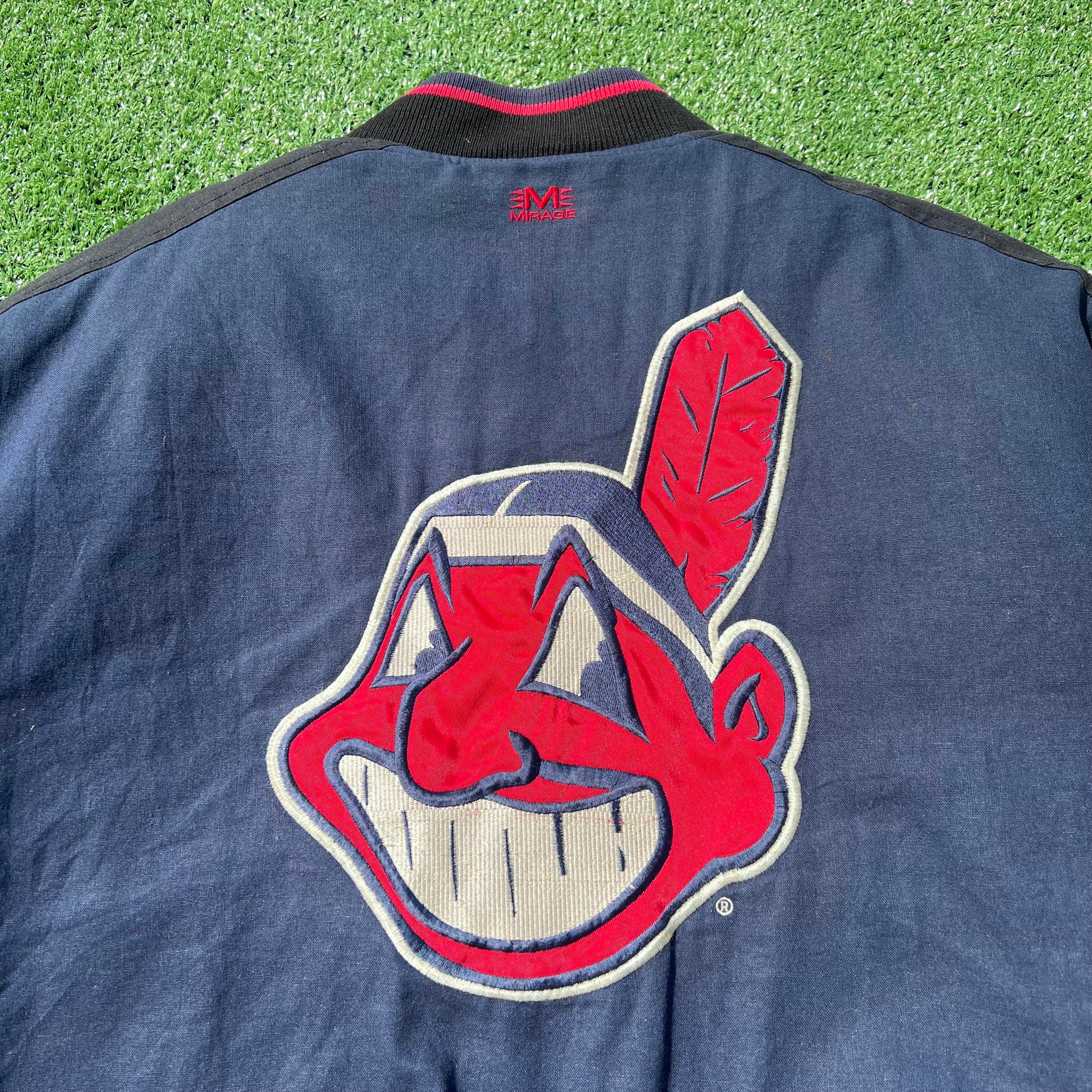 MLB　クリーブランド　インディアンス　　スタジャン MLB 90s クリーブランド・インディアンス スタジャン | 古着屋サト