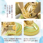 №R0774B  翔兜　若草段縅 収納　ナチュラル　絹入り錫箔市松 thumbnail 4