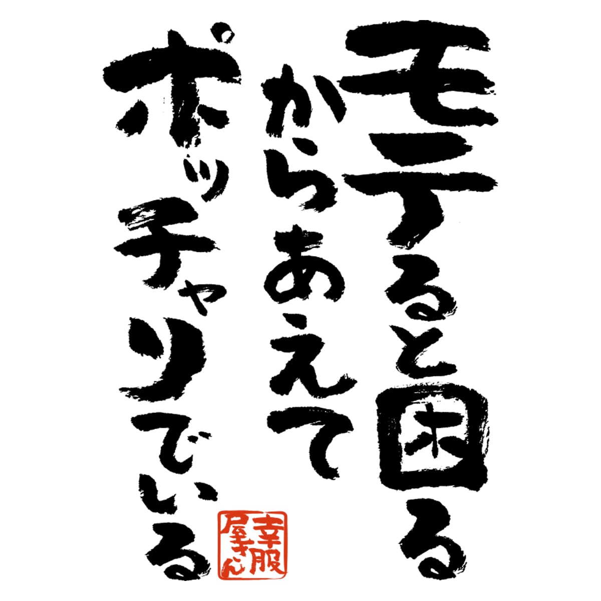 モテると困るからあえてポッチャリでいる ka400-06 おもしろ ダイエット 漢字Tシャツ