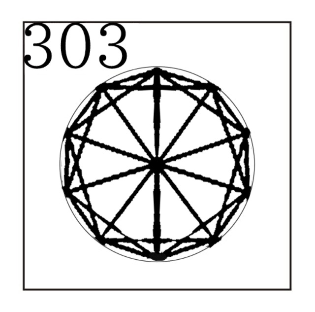 《オーダー品》【シーリングスタンプ／封蝋印】「303／ステンドグラス」ダイヤモンド・宝石・幾何学・タイル・模様