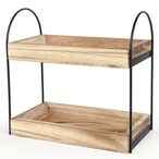 小物収納棚 小物収納ラック 木製 ２段 幅30cm リビング収納 キッチン収納 ヴィンテージ おしゃれ 北欧