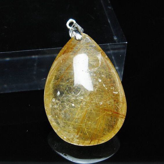 タイチンルチルクォーツ ペンダント ルチルクォーツ ペンダントトップ 一点物 メール便可 [M便 1/20] 112-12623