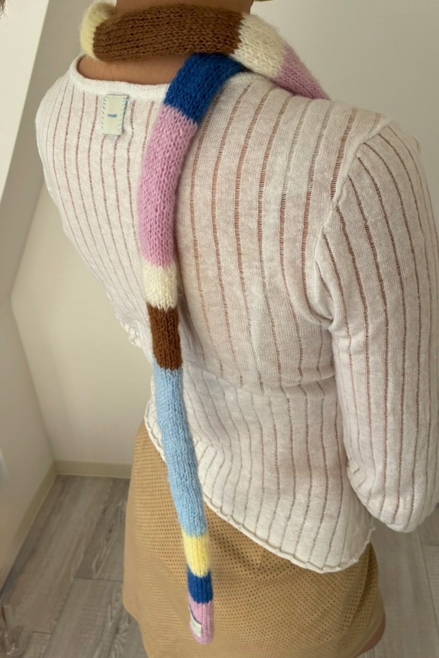 skinny scarf (multi brown)