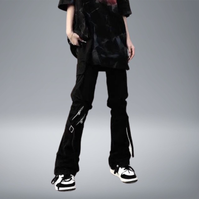 ロック風 ストレートパンツ_20017