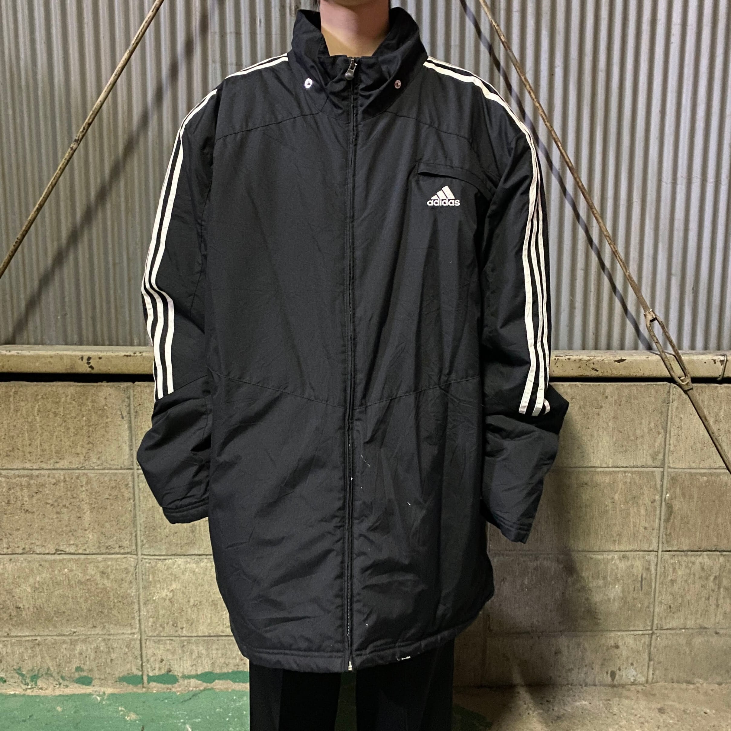 ビッグサイズ 00年代 adidas アディダス 中綿ハーフコート メンズ2XL ...