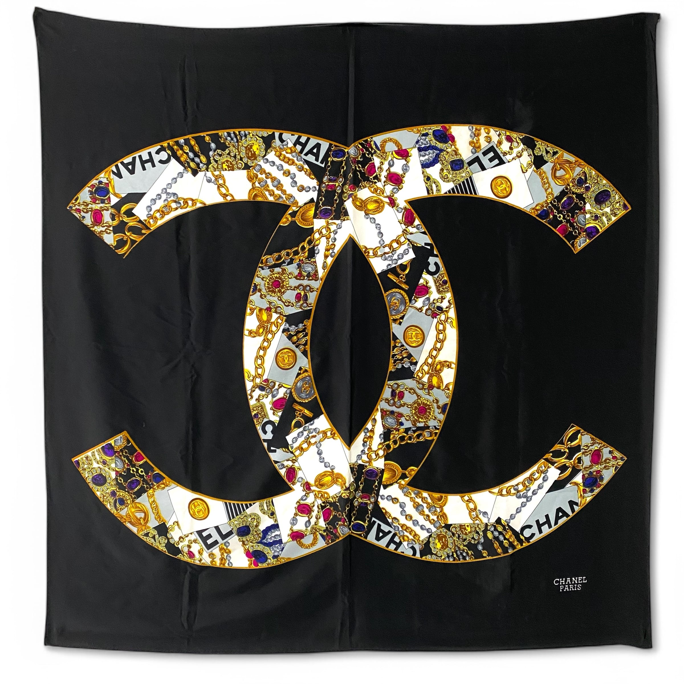 Vintage CHANEL CoCo Jwelz Scarf / ヴィンテージ シャネル スカーフ  