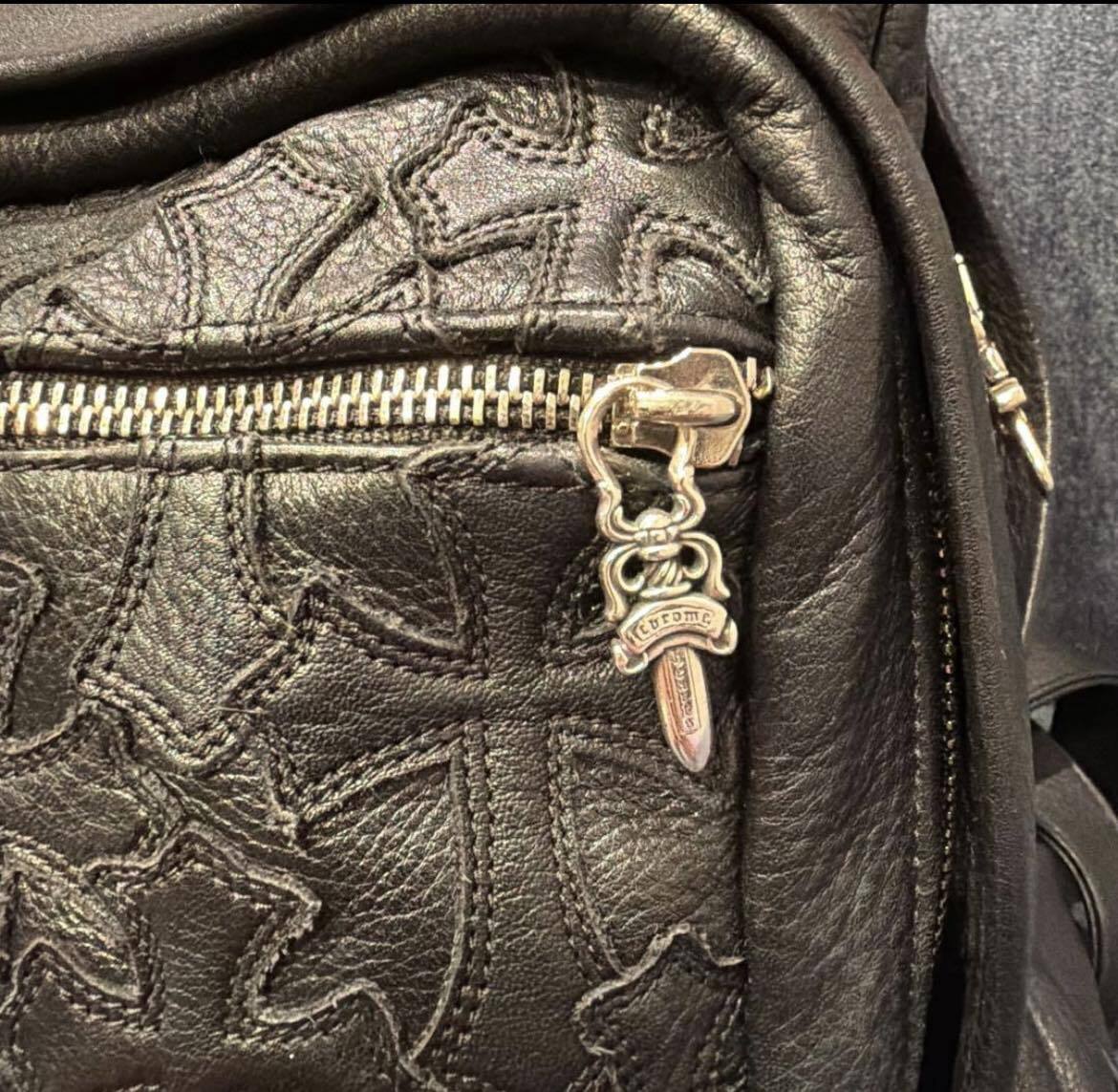 CHROME HEARTS クロムハーツ 7th Grade Cemetery クロスレザーバック
