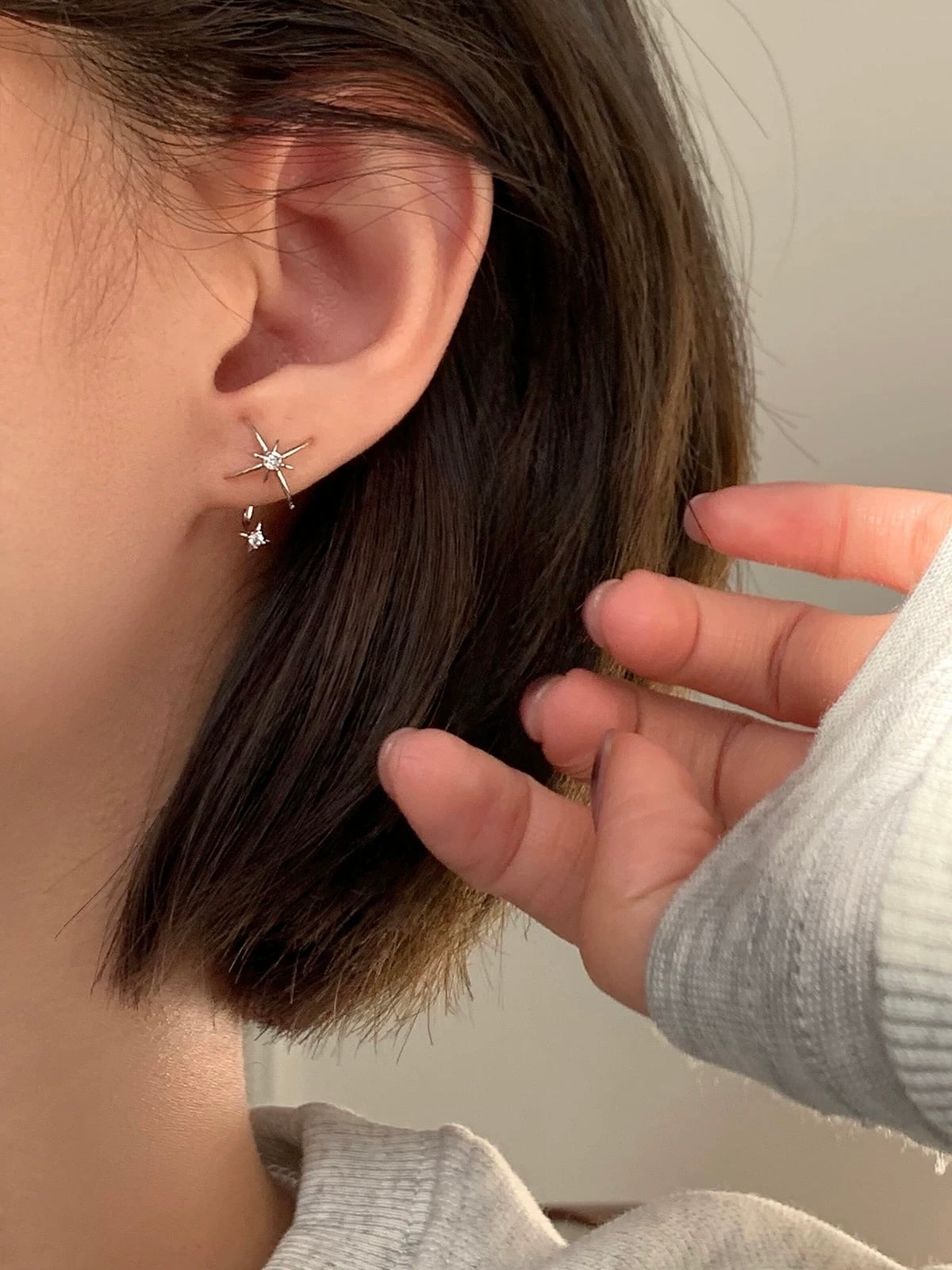 double ribbon pierce/ダブルリボンモチーフピアス バレエコア 大人