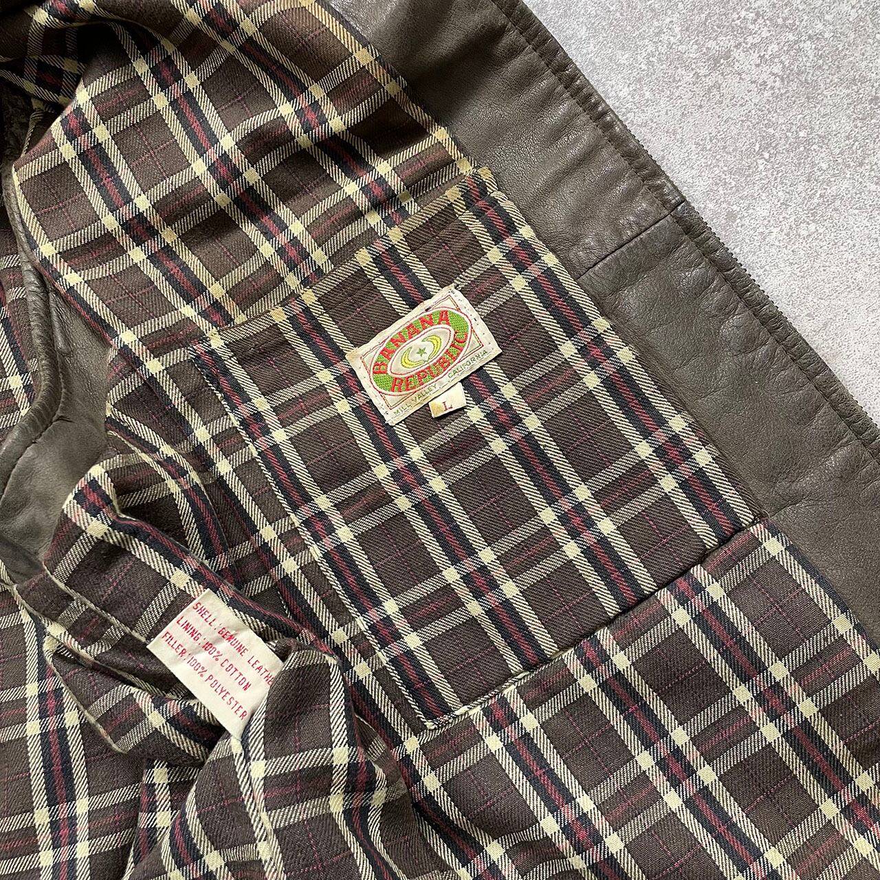 BANANA REPUBLIC LEATHER VEST JACKET SIZE L (USED) | Flip N' Merch